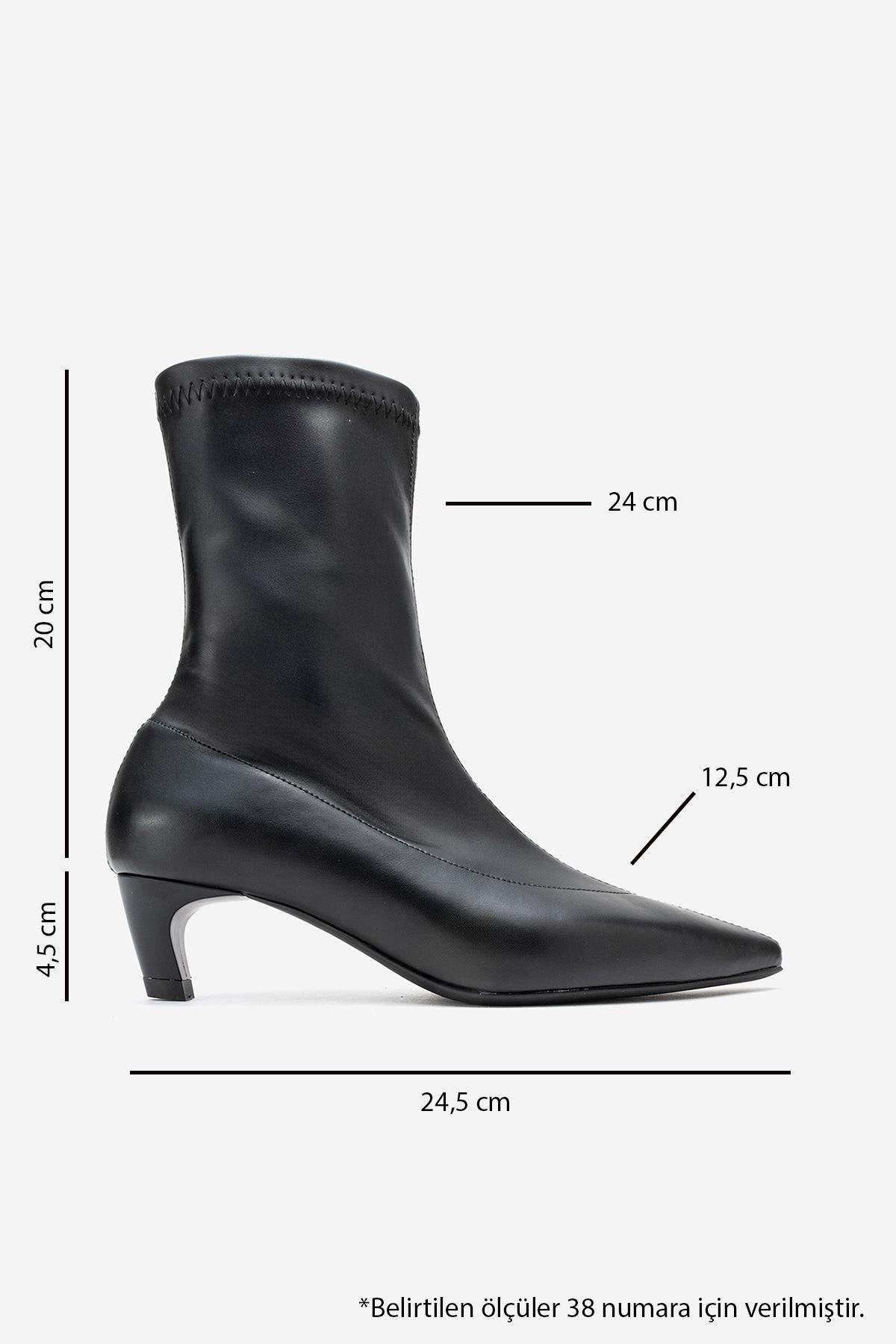 ALORA - Black Kitten Heel Boot (Women)