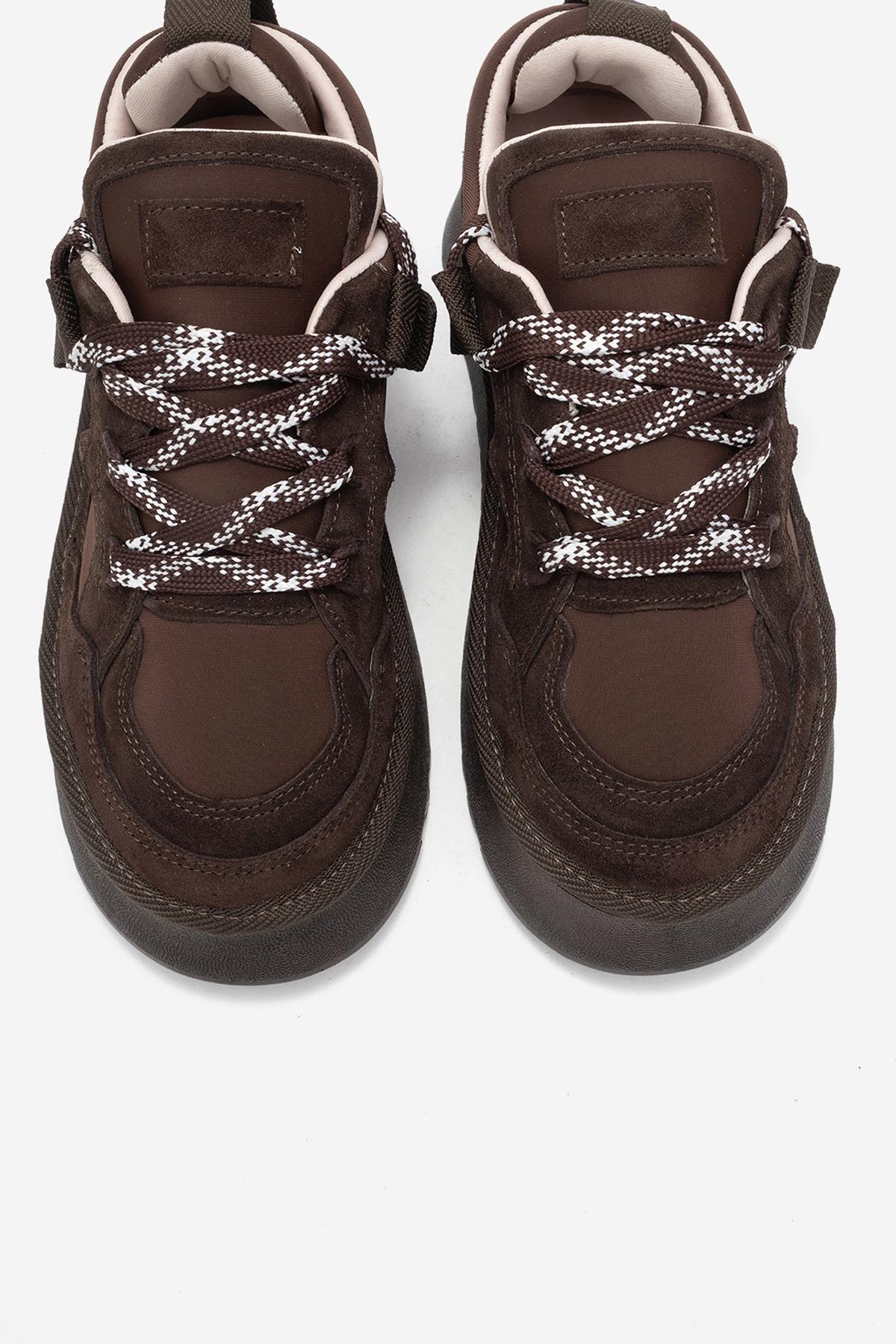 Riven - Brown Genuine Leather Platform Sneaker (Women)