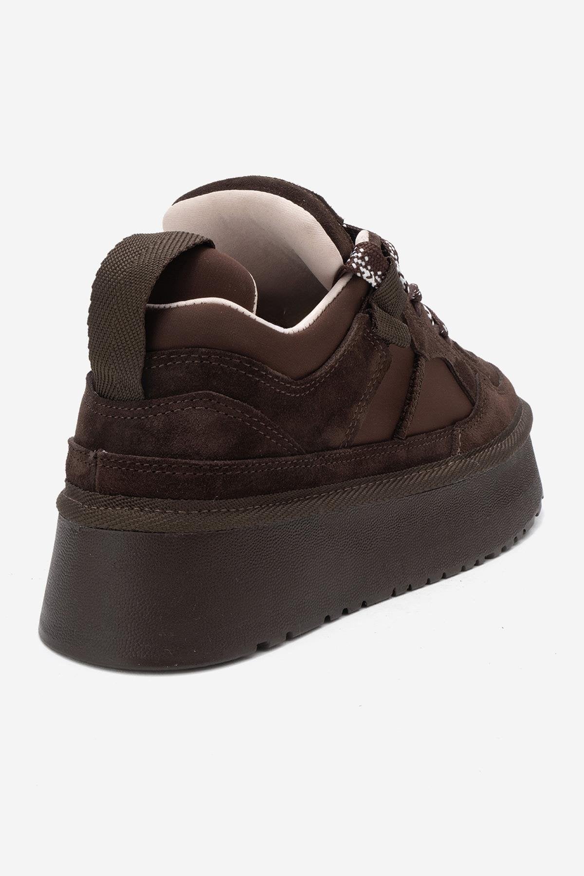 Riven - Brown Genuine Leather Platform Sneaker (Women)