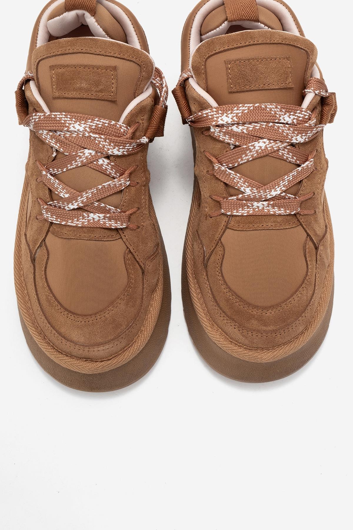 Riven - Cognac Genuine Leather Platform Sneaker (Women)