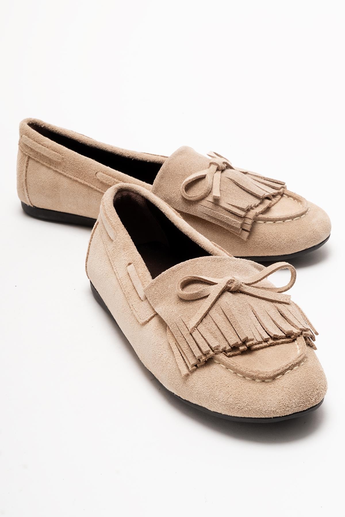 AXELI - Beige Genuine Leather Loafer (Women)