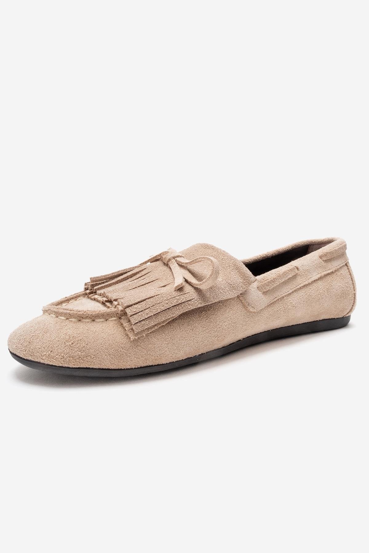AXELI - Beige Genuine Leather Loafer (Women)