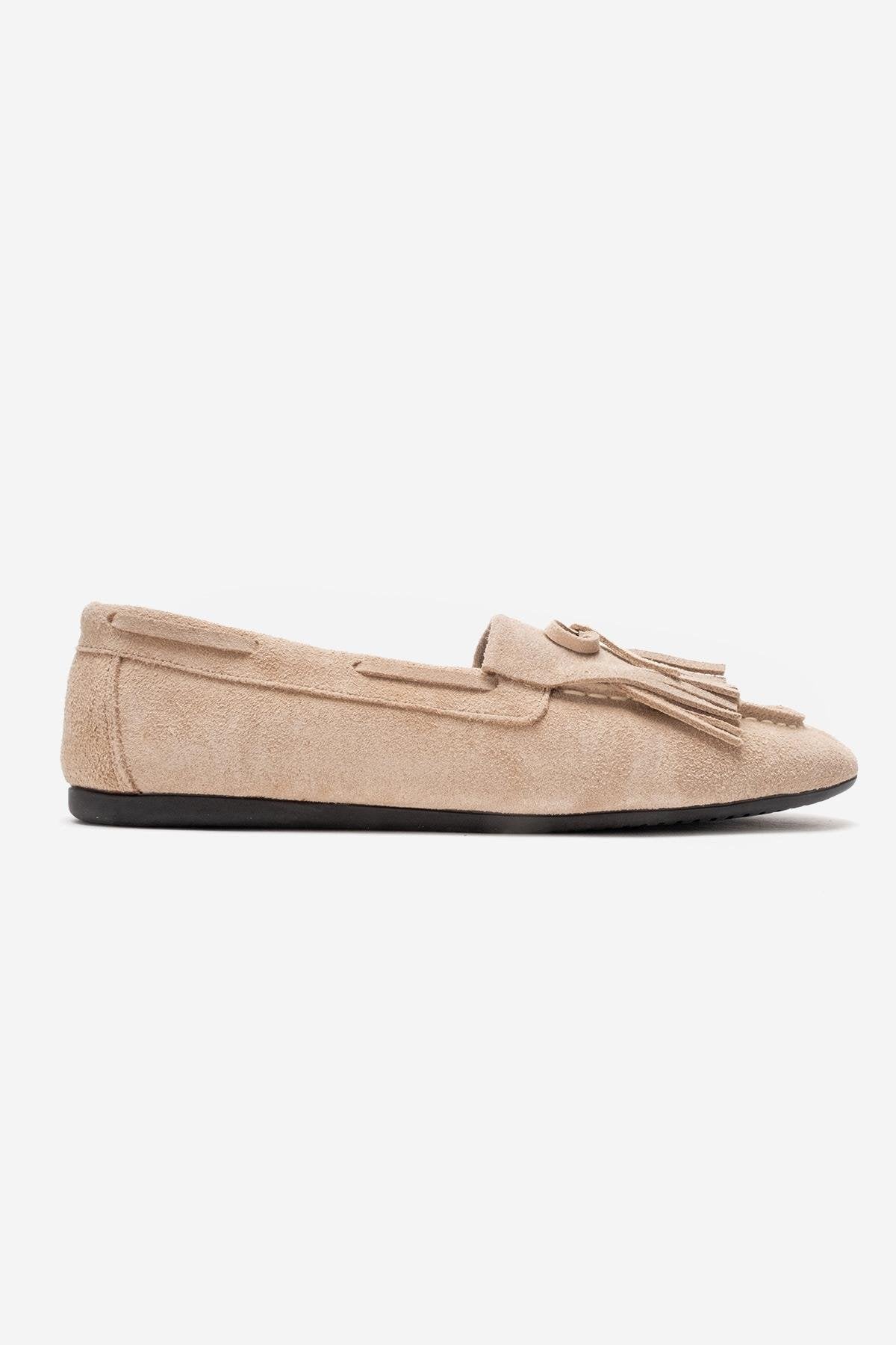 AXELI - Beige Genuine Leather Loafer (Women)