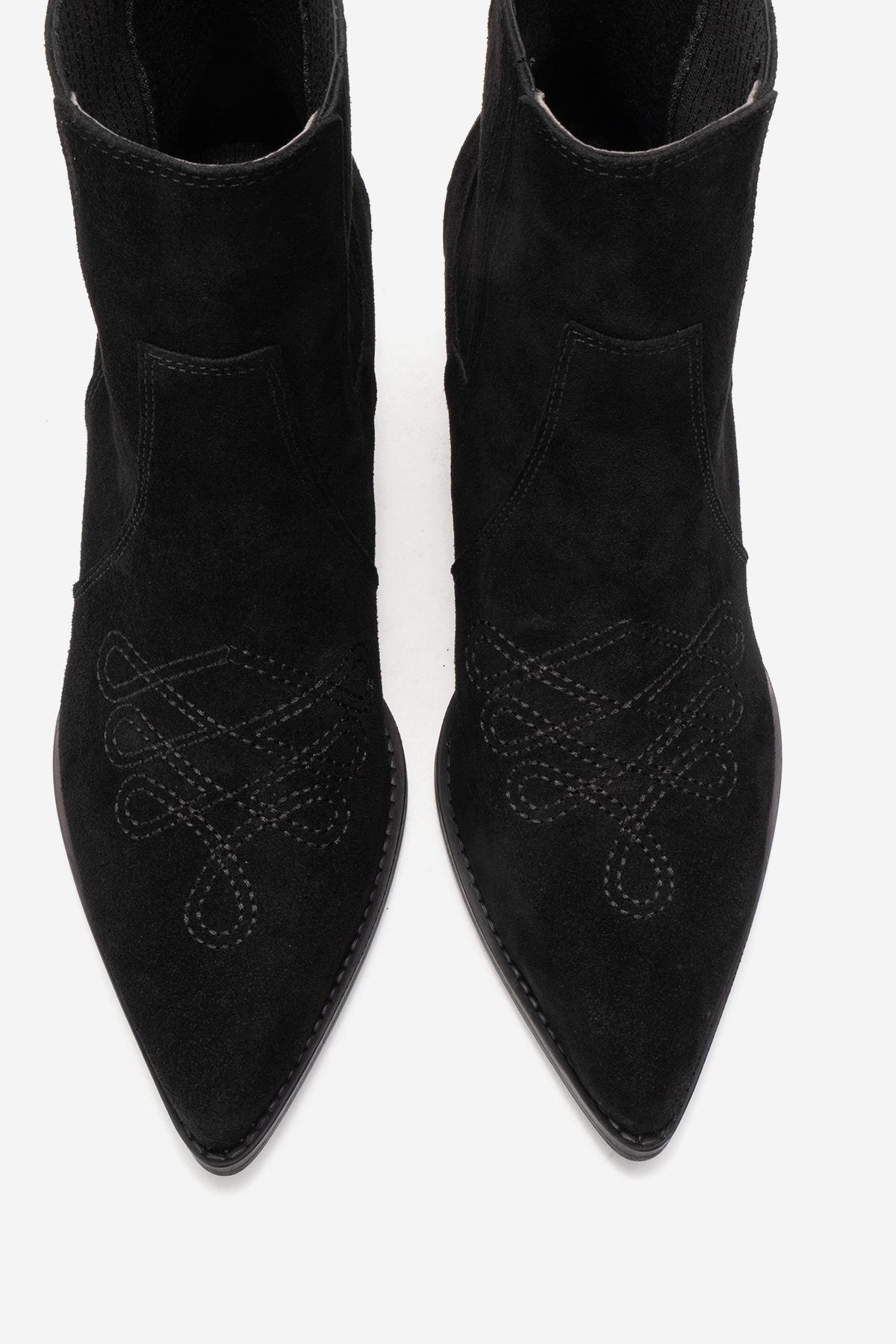 Julieta - Black Genuine Leather Western Boot (Women)