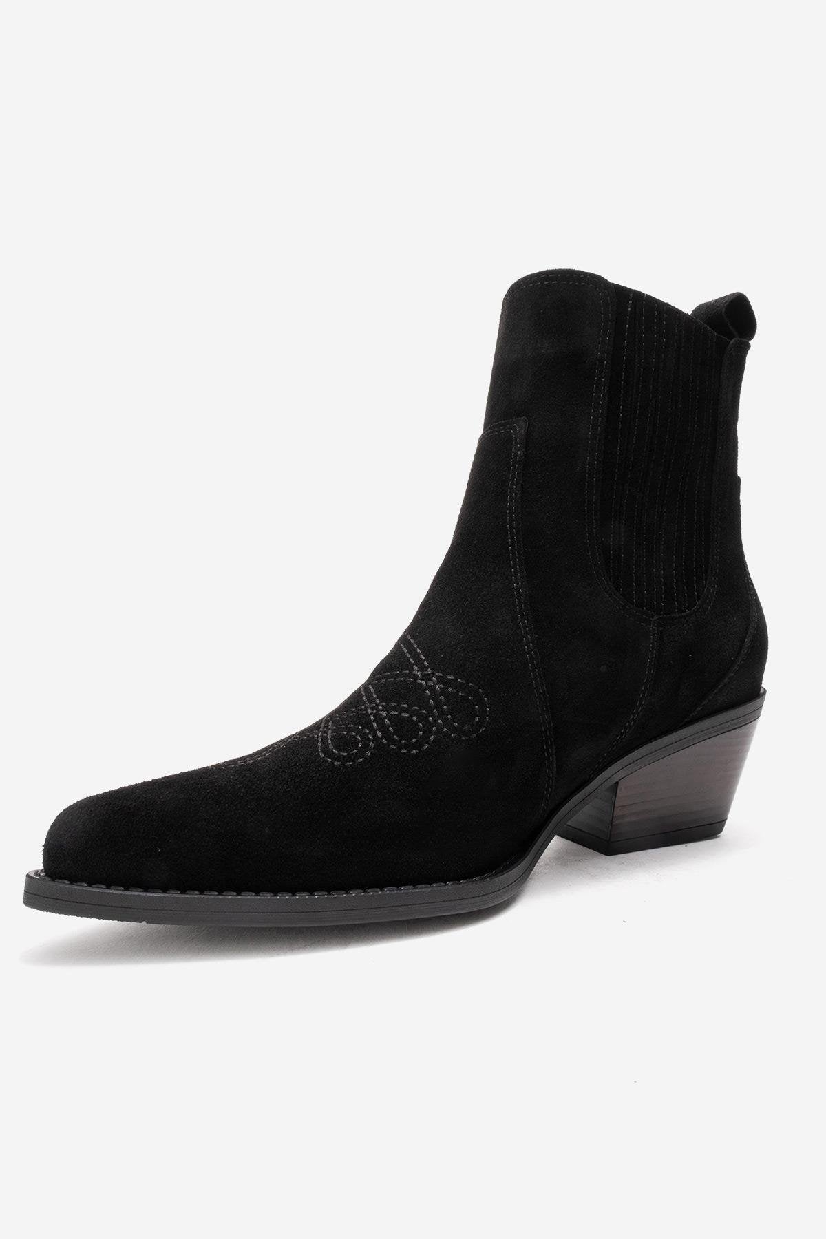 Julieta - Black Genuine Leather Western Boot (Women)