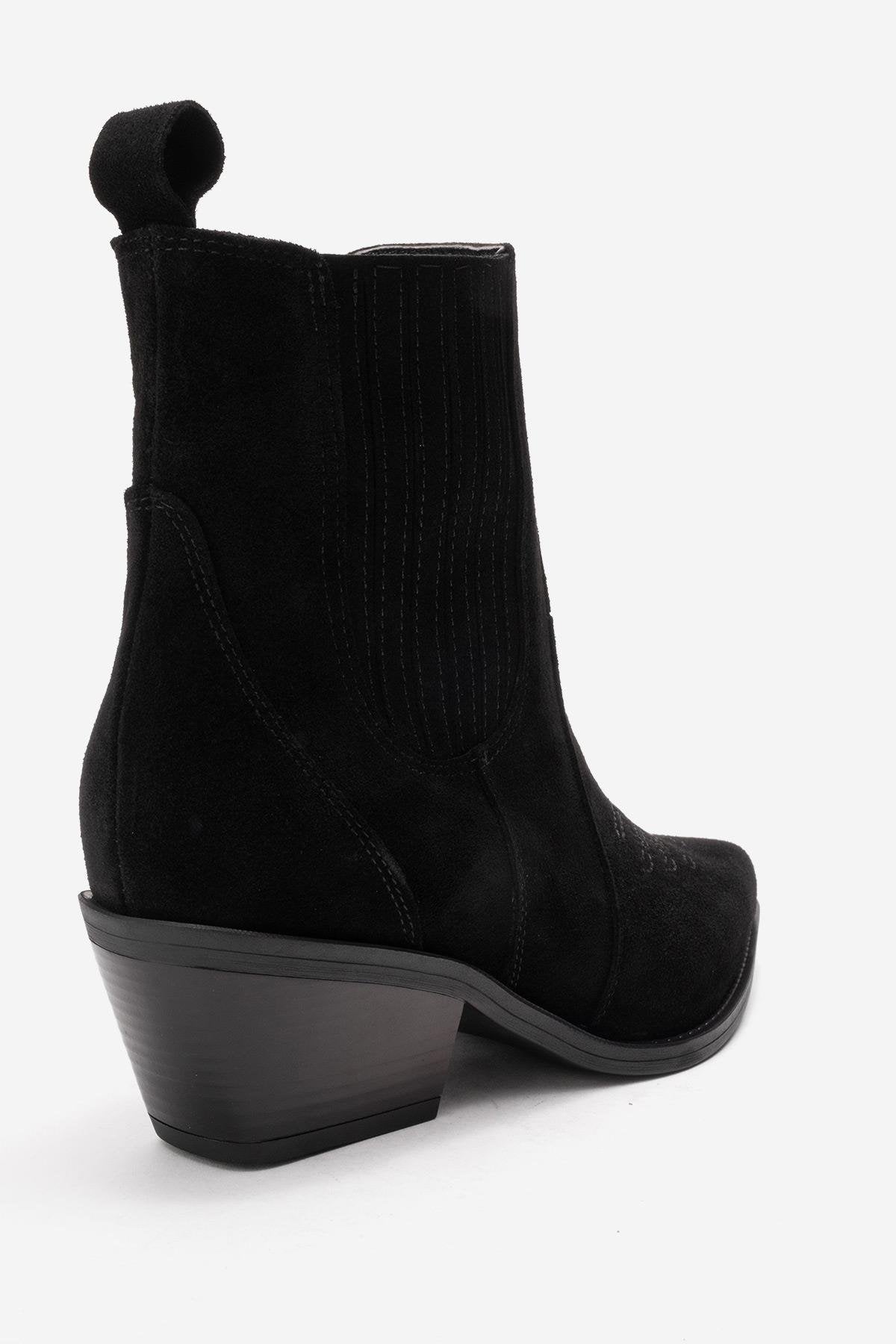 Julieta - Black Genuine Leather Western Boot (Women)