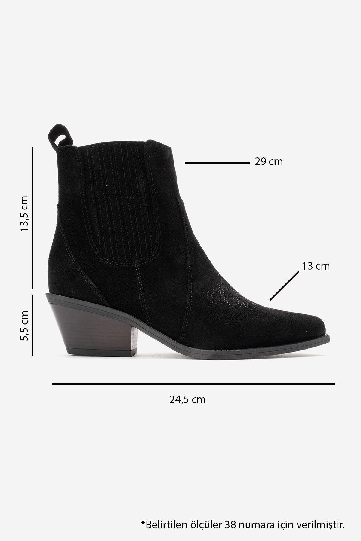 Julieta - Black Genuine Leather Western Boot (Women)