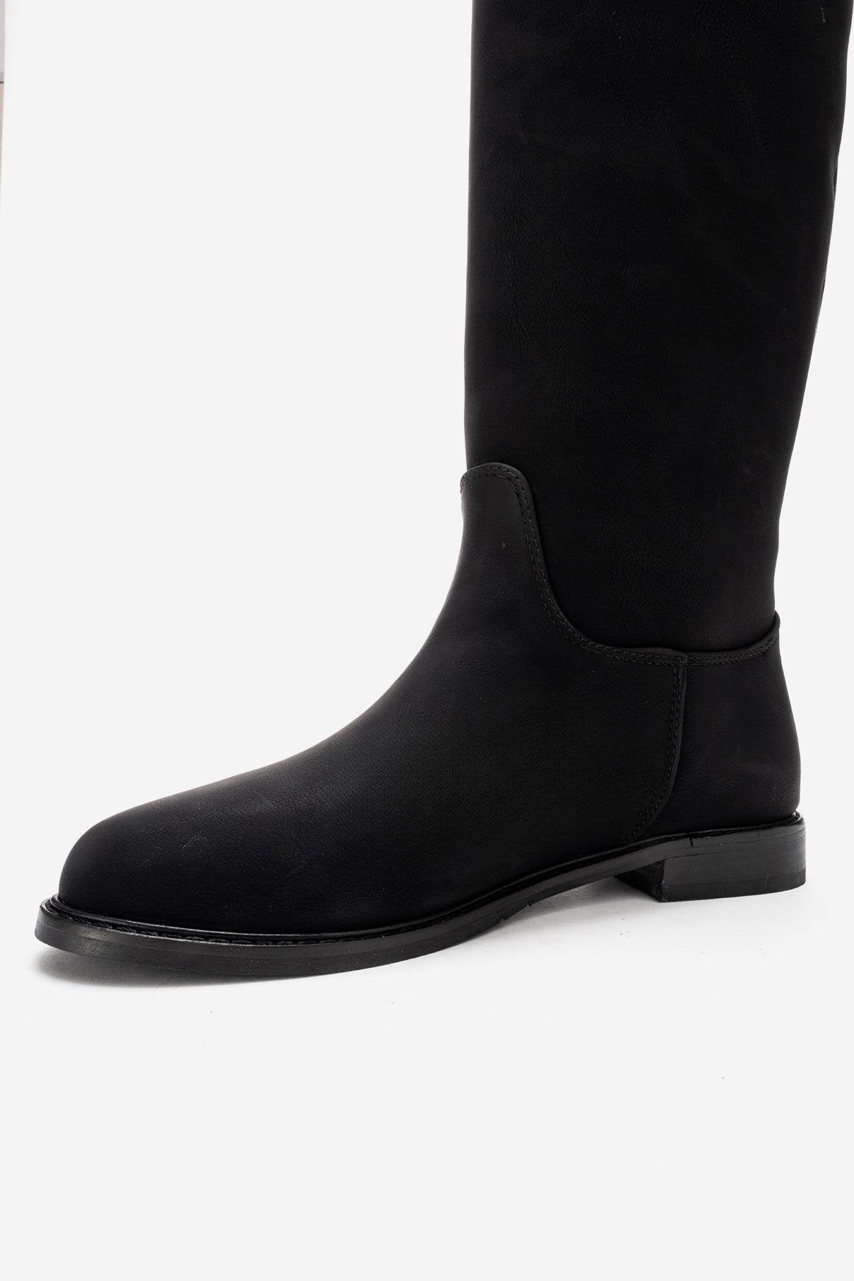 YOKO - Black Belted Riding Boot (Women)