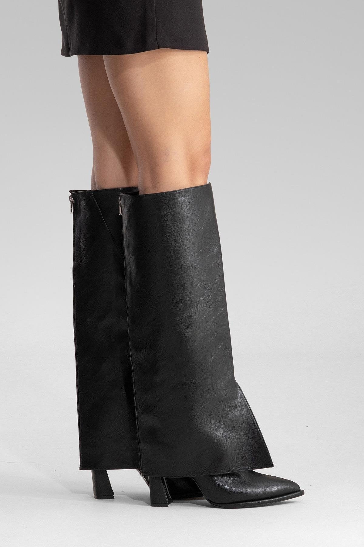 AJA - Black Block Heel Boot (Women)