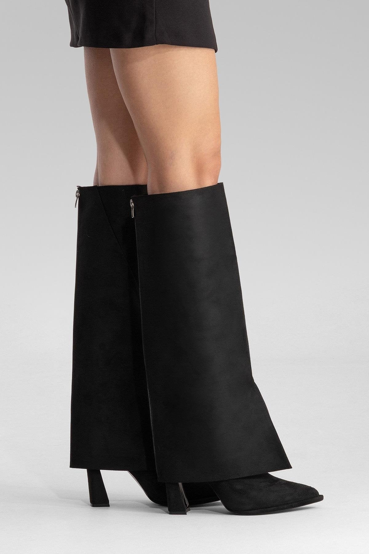 AJA - Black Block Heel Boot (Women)