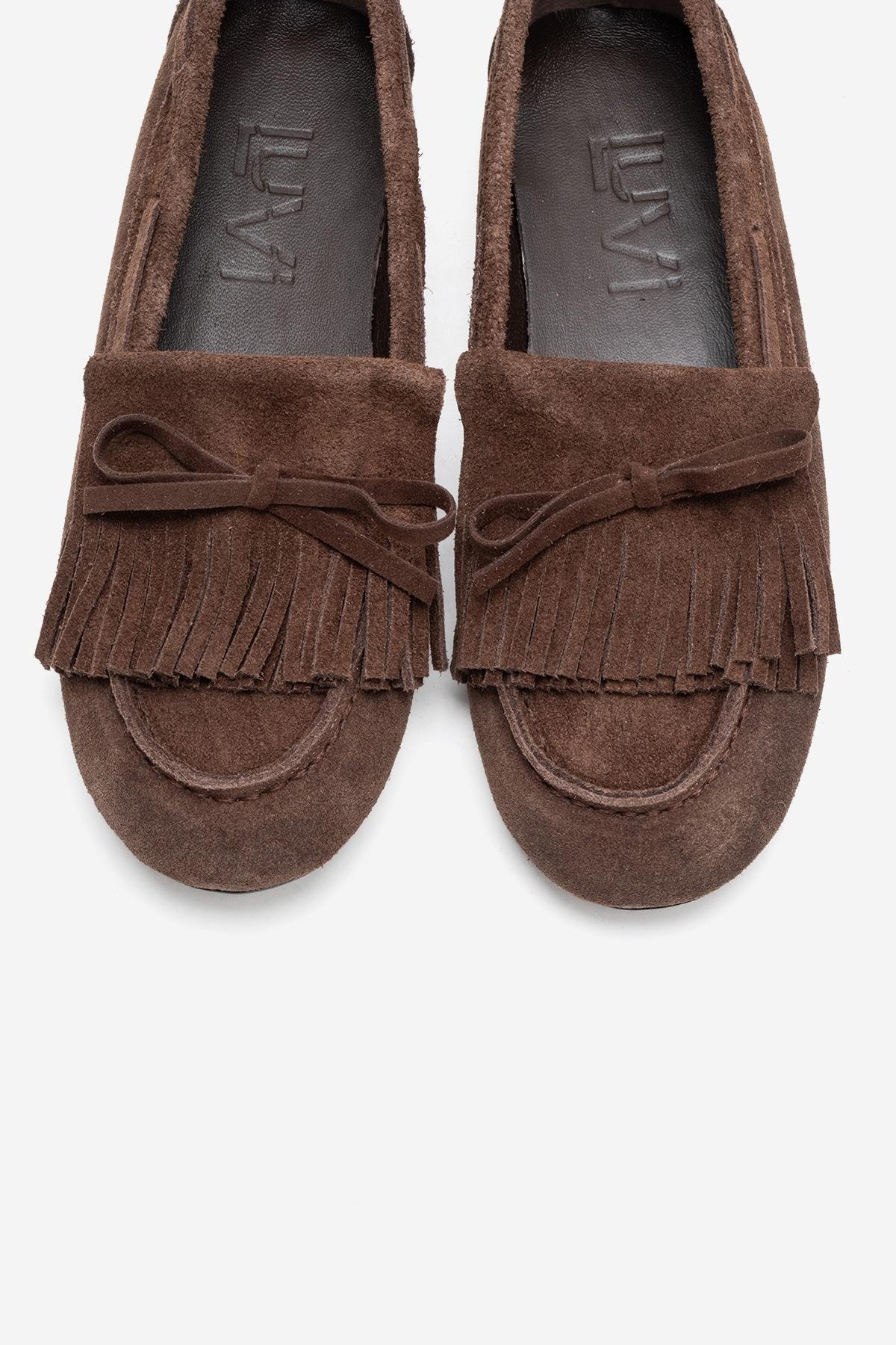 AXELI - Camel Genuine Leather Suede Loafer (Women)