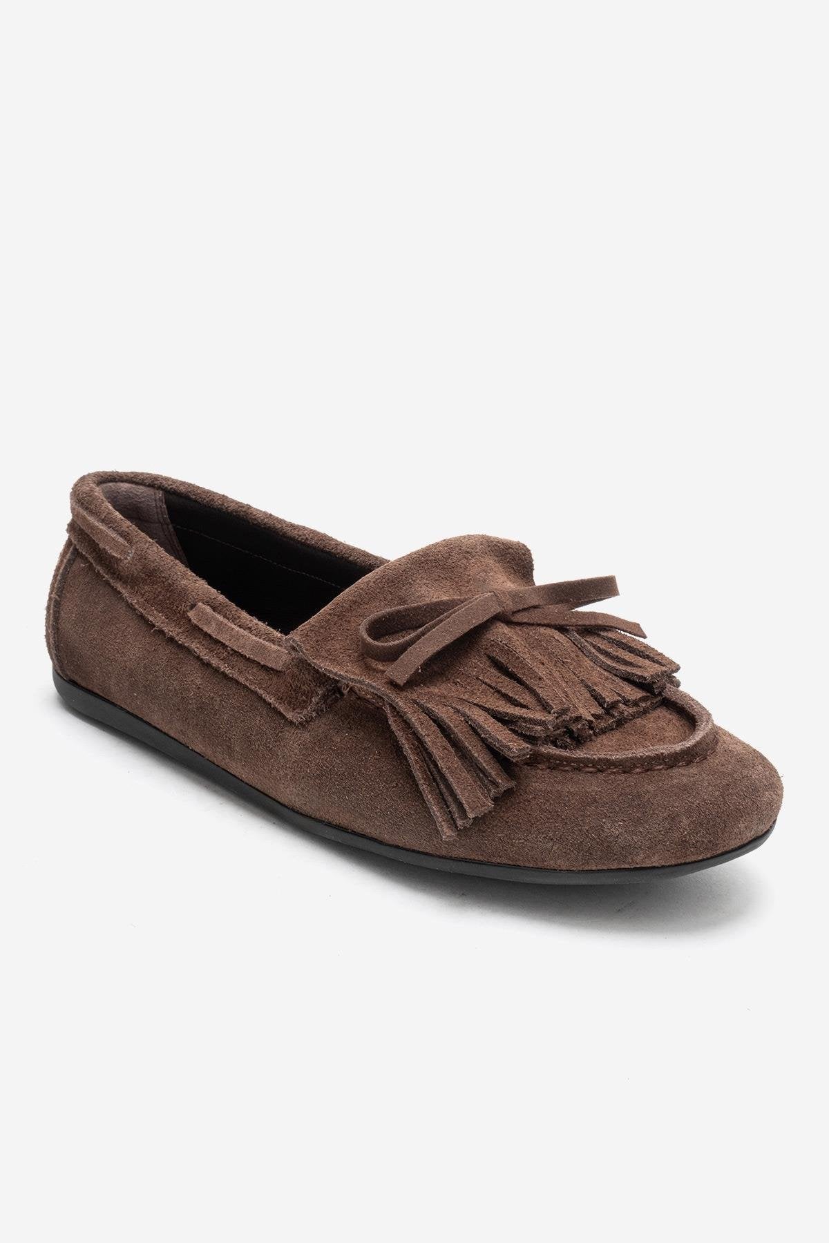 AXELI - Camel Genuine Leather Suede Loafer (Women)