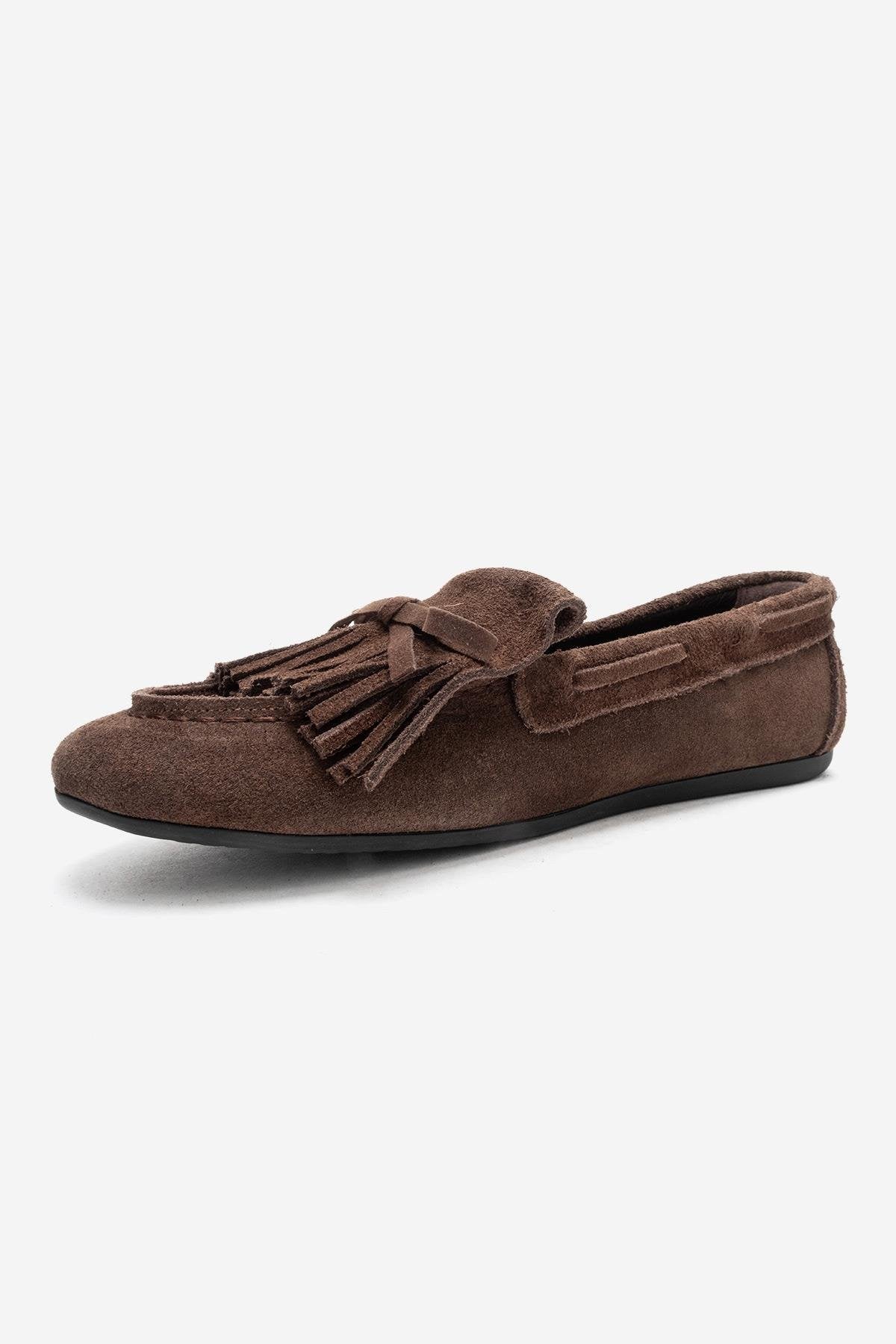 AXELI - Camel Genuine Leather Suede Loafer (Women)
