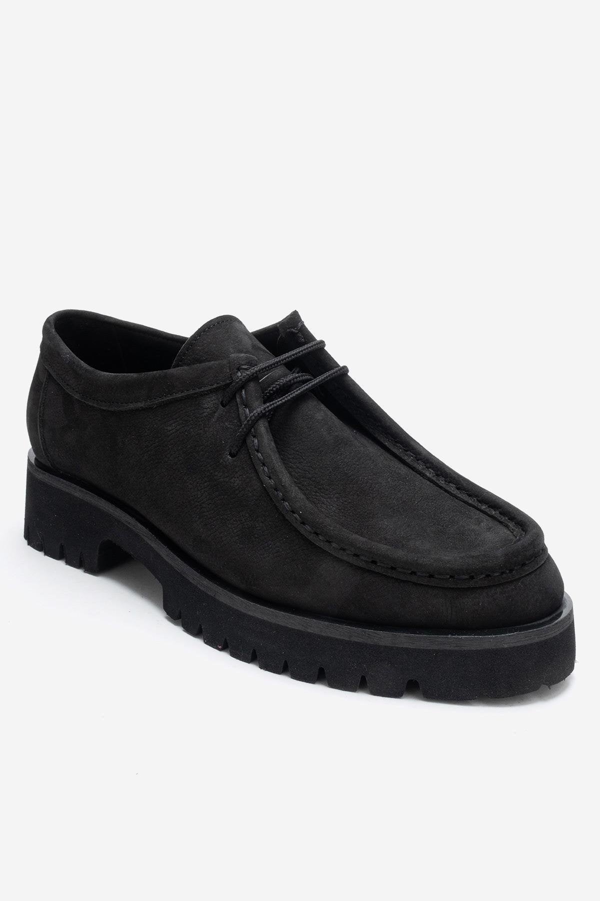 TALIA - Black Nubuck Genuine Leather Loafer (Women)