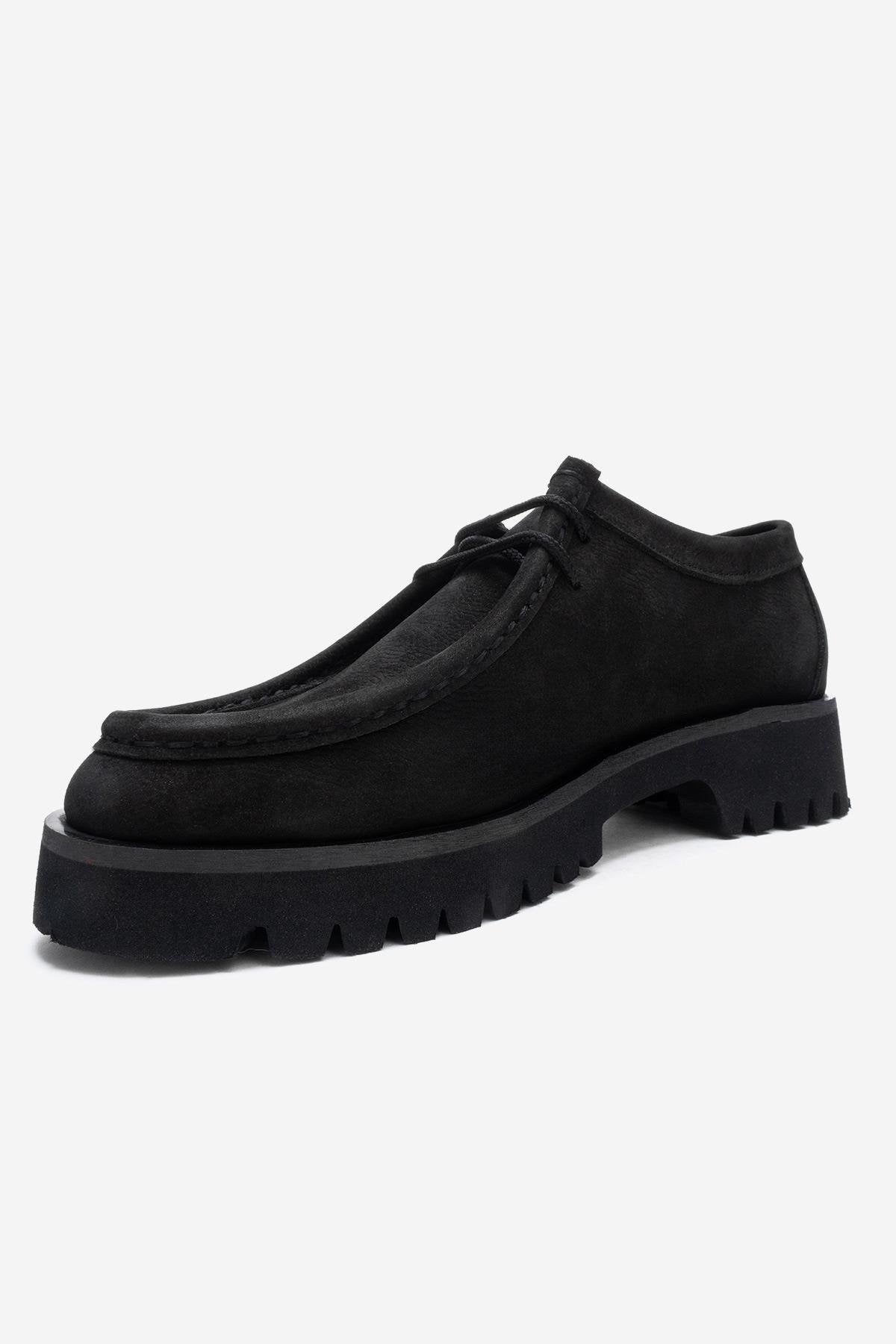 TALIA - Black Nubuck Genuine Leather Loafer (Women)