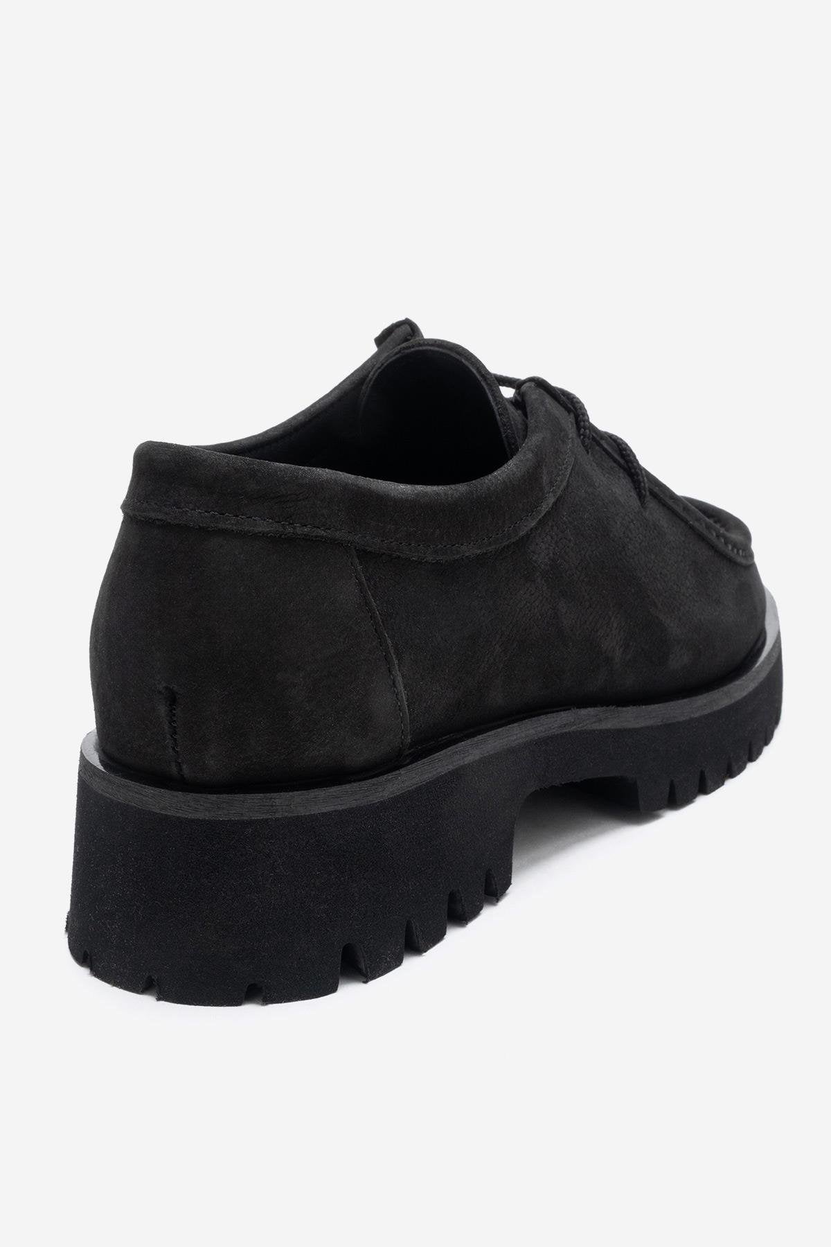 TALIA - Black Nubuck Genuine Leather Loafer (Women)