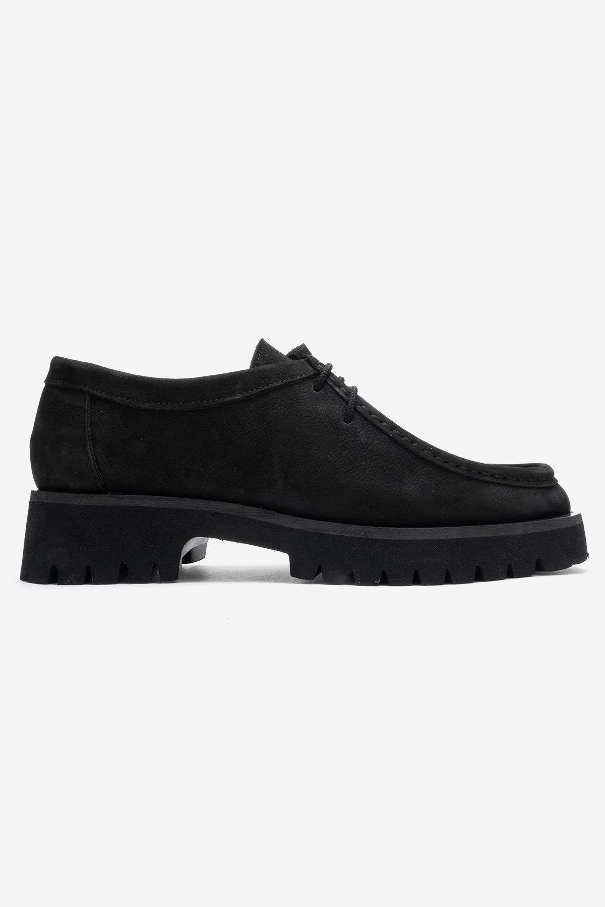 TALIA - Black Nubuck Genuine Leather Loafer (Women)