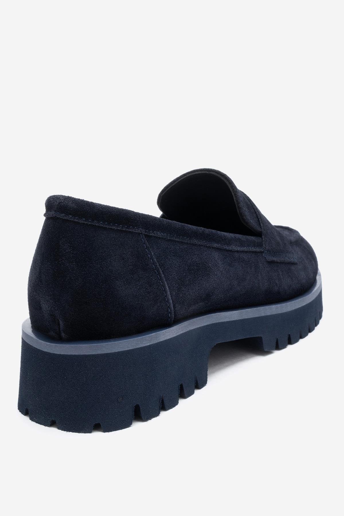 VIONEL - Navy Genuine Leather Loafer (Women)