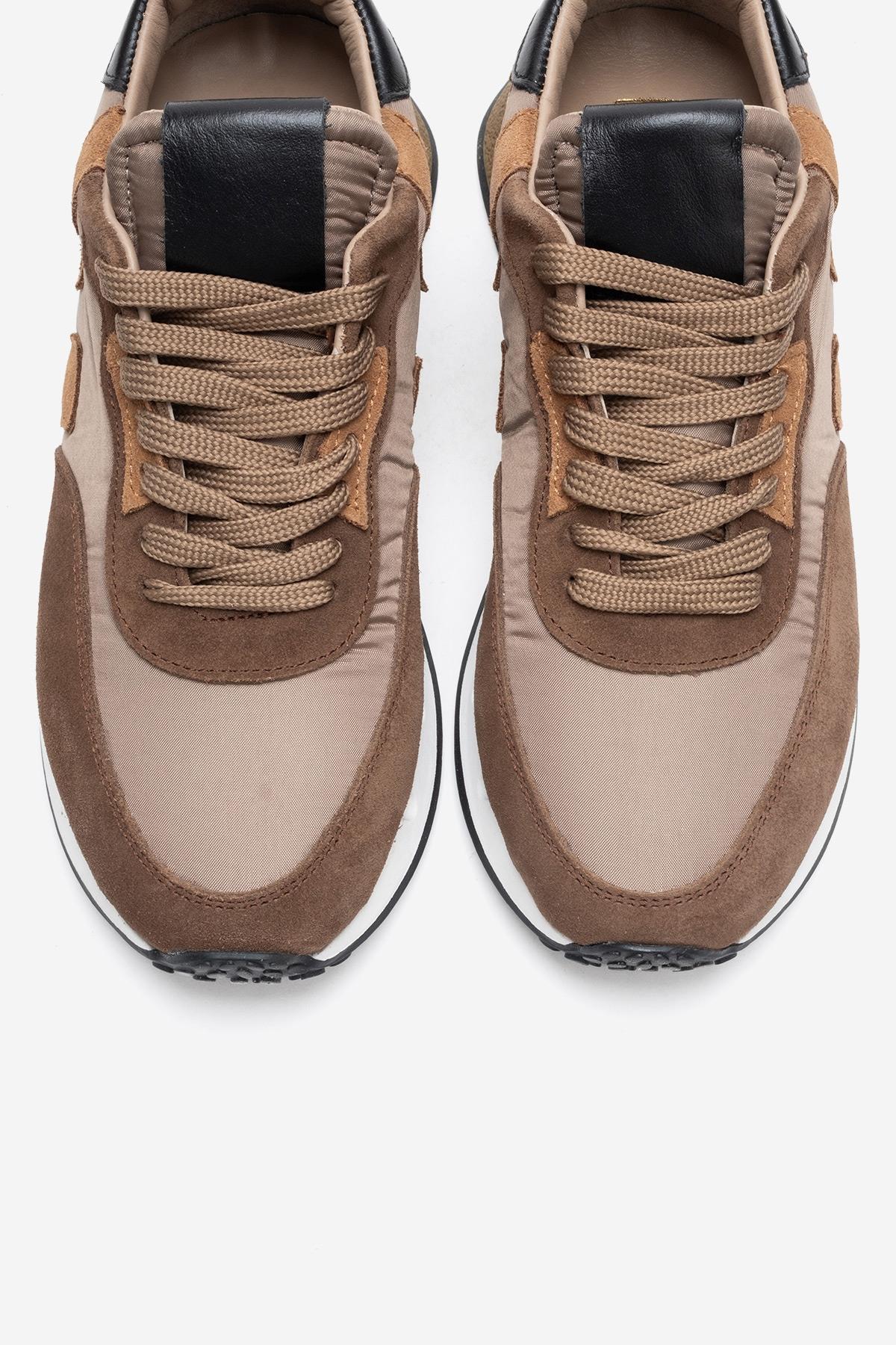 VIAN - Beige Brown Genuine Leather Sneaker (Women)