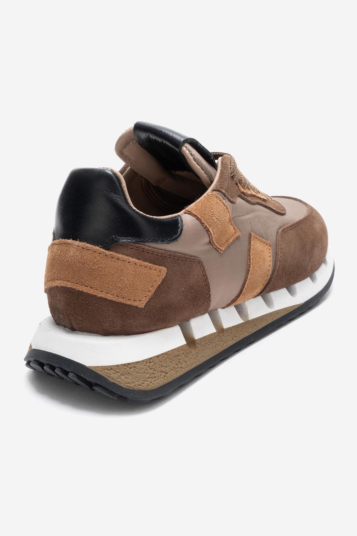 VIAN - Beige Brown Genuine Leather Sneaker (Women)