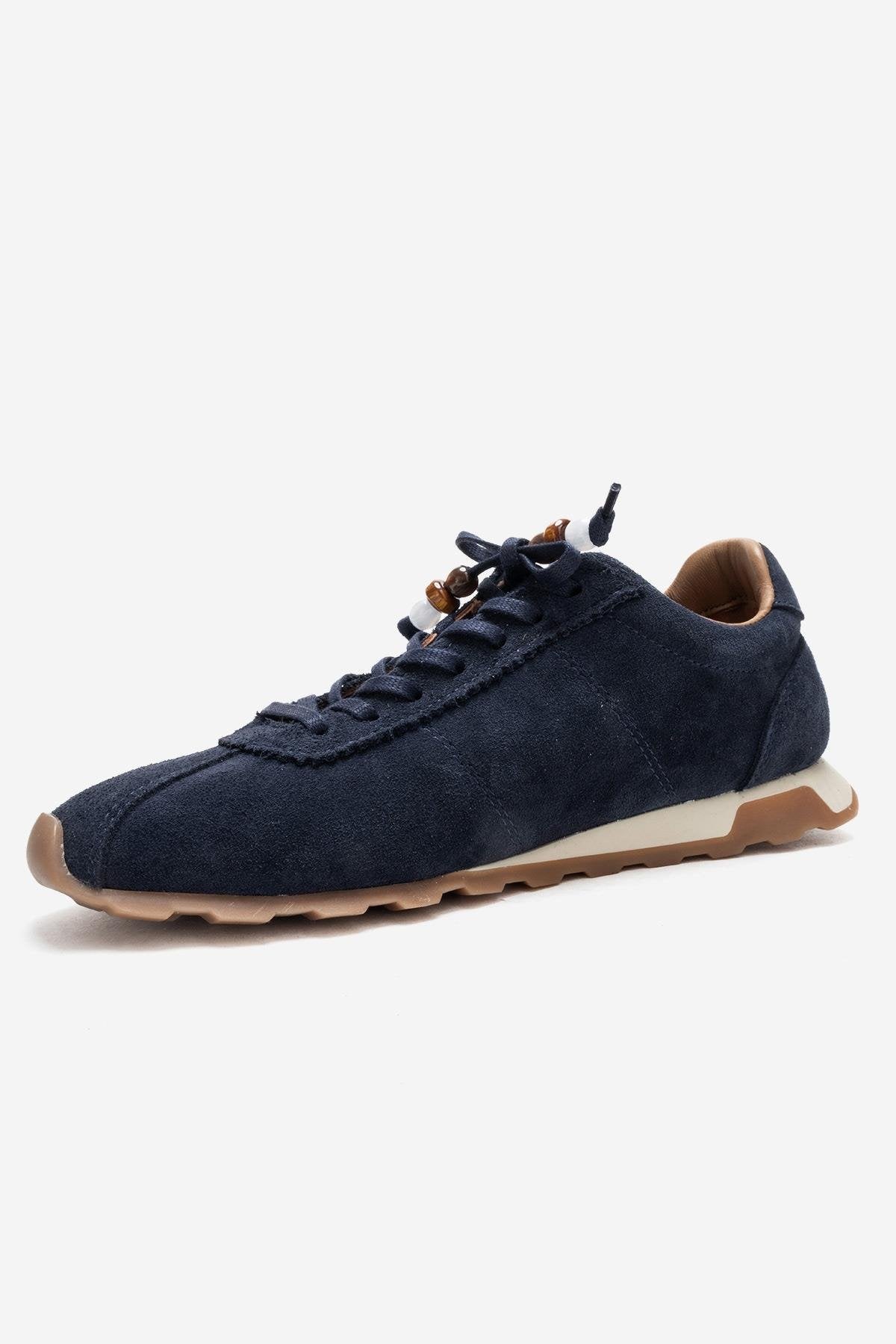 BREA - Navy Genuine Suede Leather Sneaker (Women)