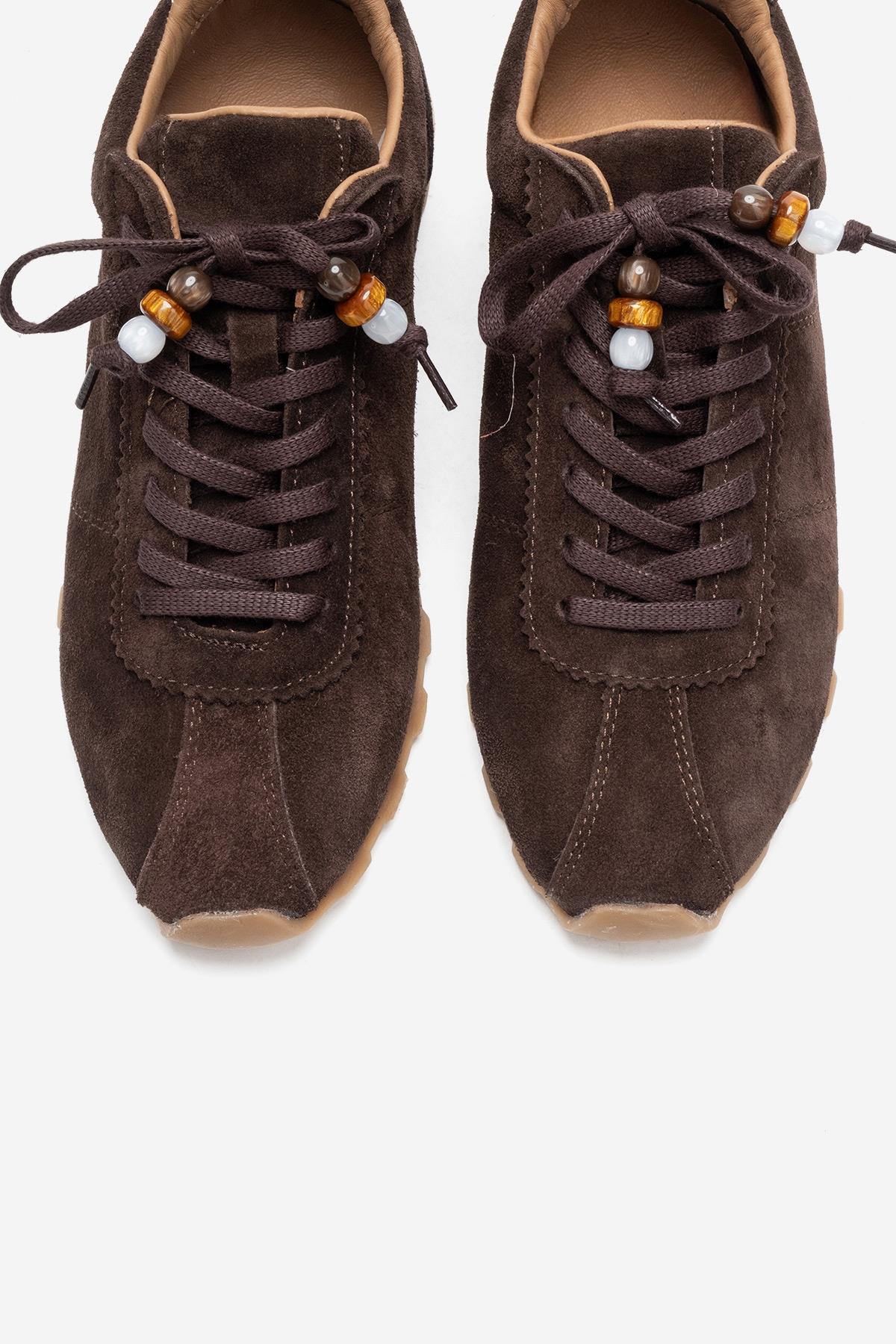 BREA - Brown Genuine Suede Leather Sneaker (Women)