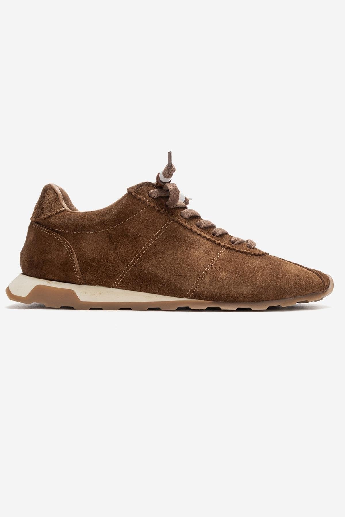 BREA - Camel Genuine Suede Leather Sneaker (Women)