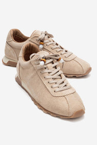 BREA - Beige Genuine Suede Leather Sneaker (Women)