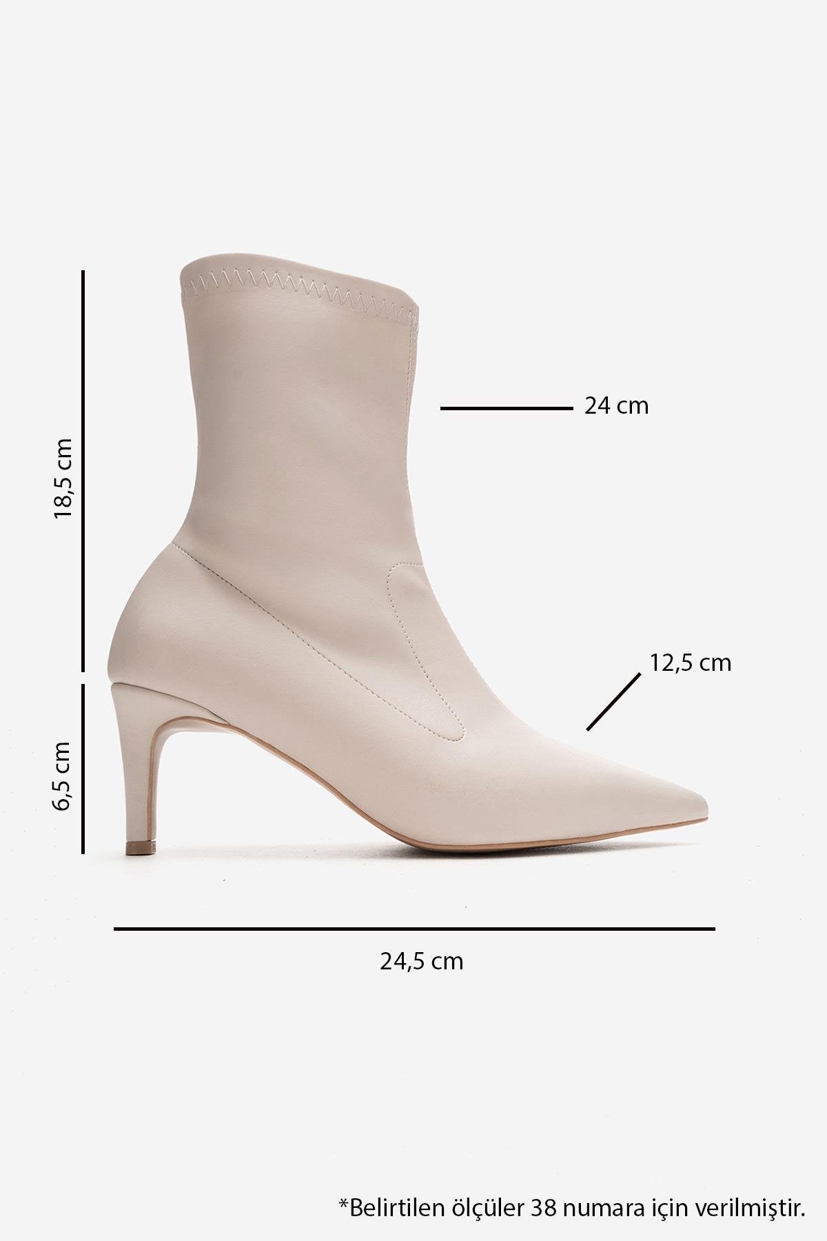 ROSSANO - Beige Stretch Stiletto Heel Boot (Women)