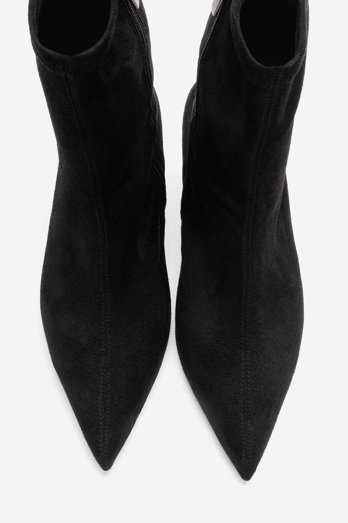 ROSSANO - Black Suede Stiletto Heel Boot (Women)
