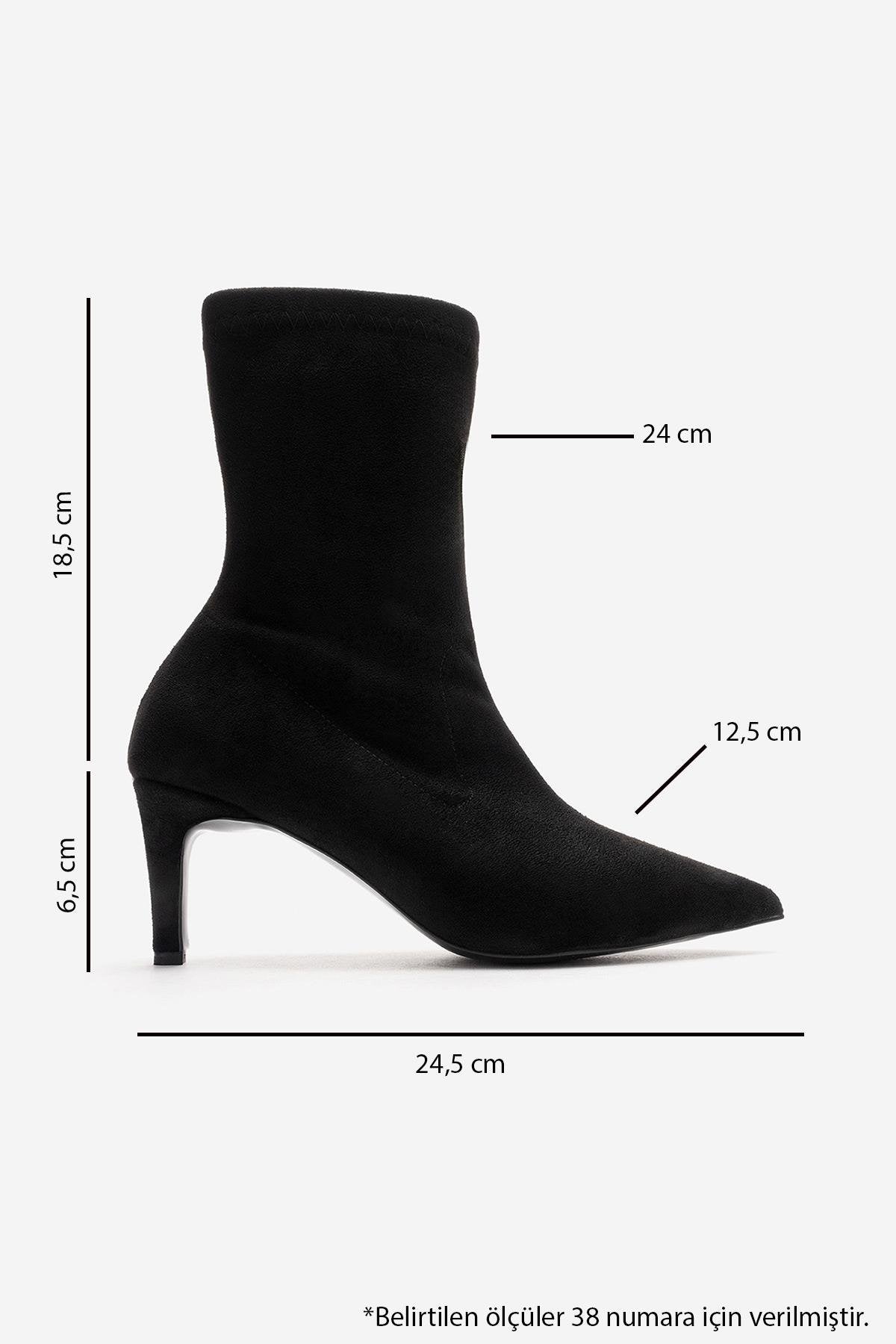 ROSSANO - Black Suede Stiletto Heel Boot (Women)