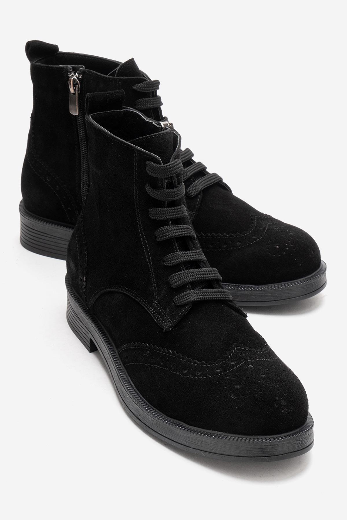 NELVY - Black Genuine Leather Boot (Women)