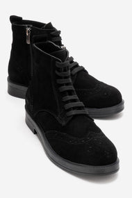 NELVY - Black Genuine Leather Boot (Women)