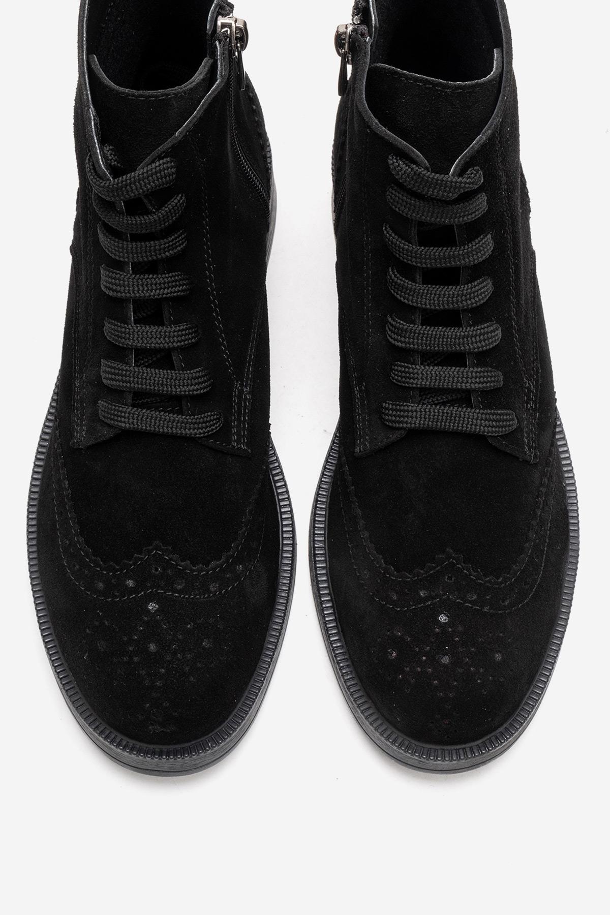 NELVY - Black Genuine Leather Boot (Women)
