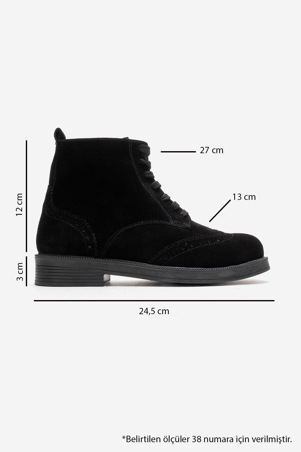 NELVY - Black Genuine Leather Boot (Women)