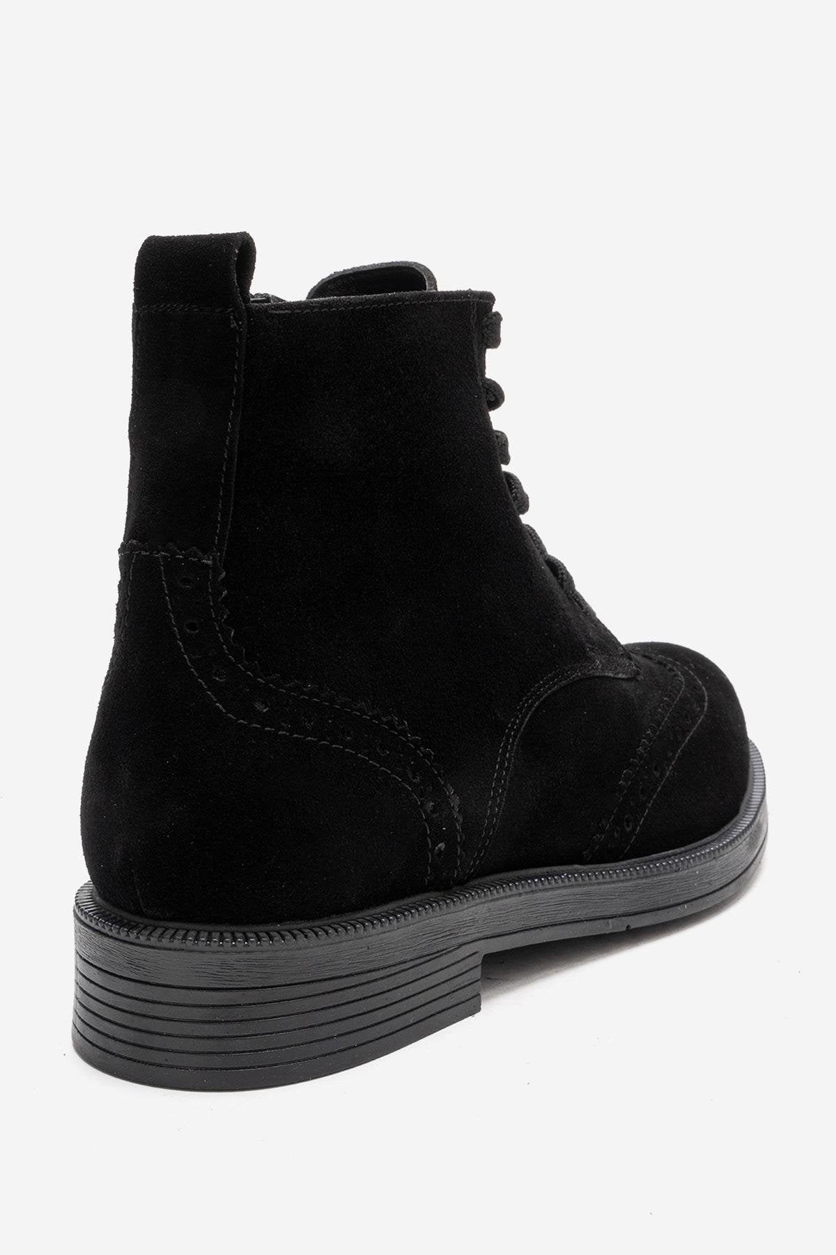 NELVY - Black Genuine Leather Boot (Women)