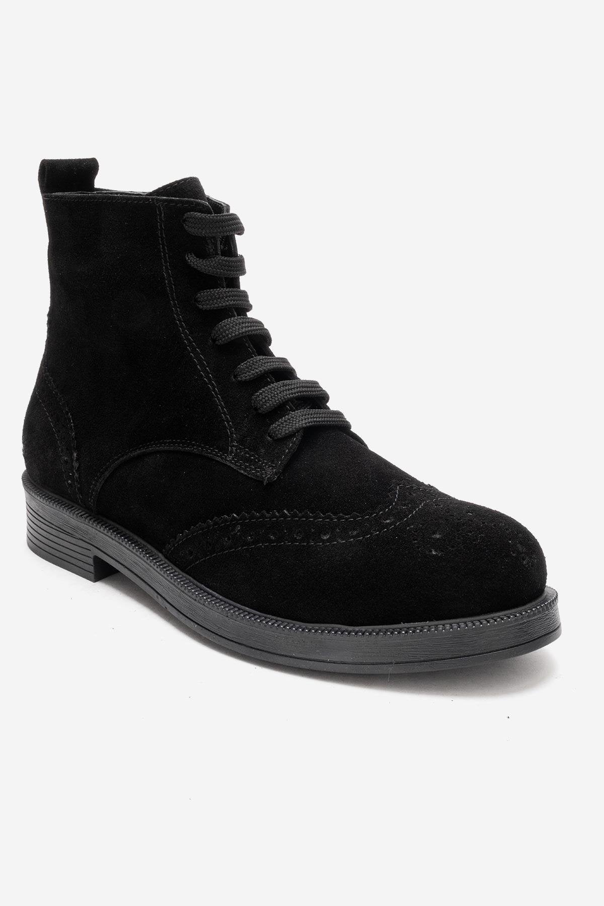 NELVY - Black Genuine Leather Boot (Women)