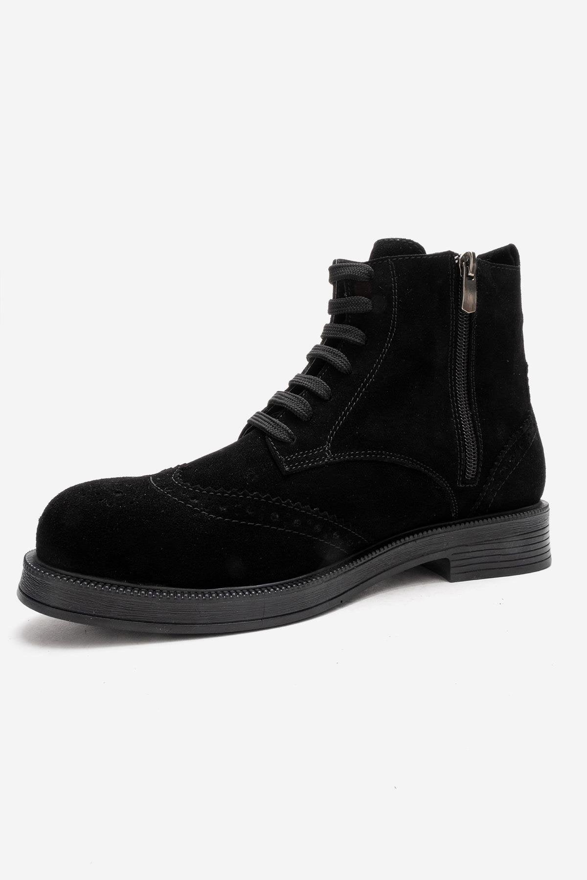 NELVY - Black Genuine Leather Boot (Women)