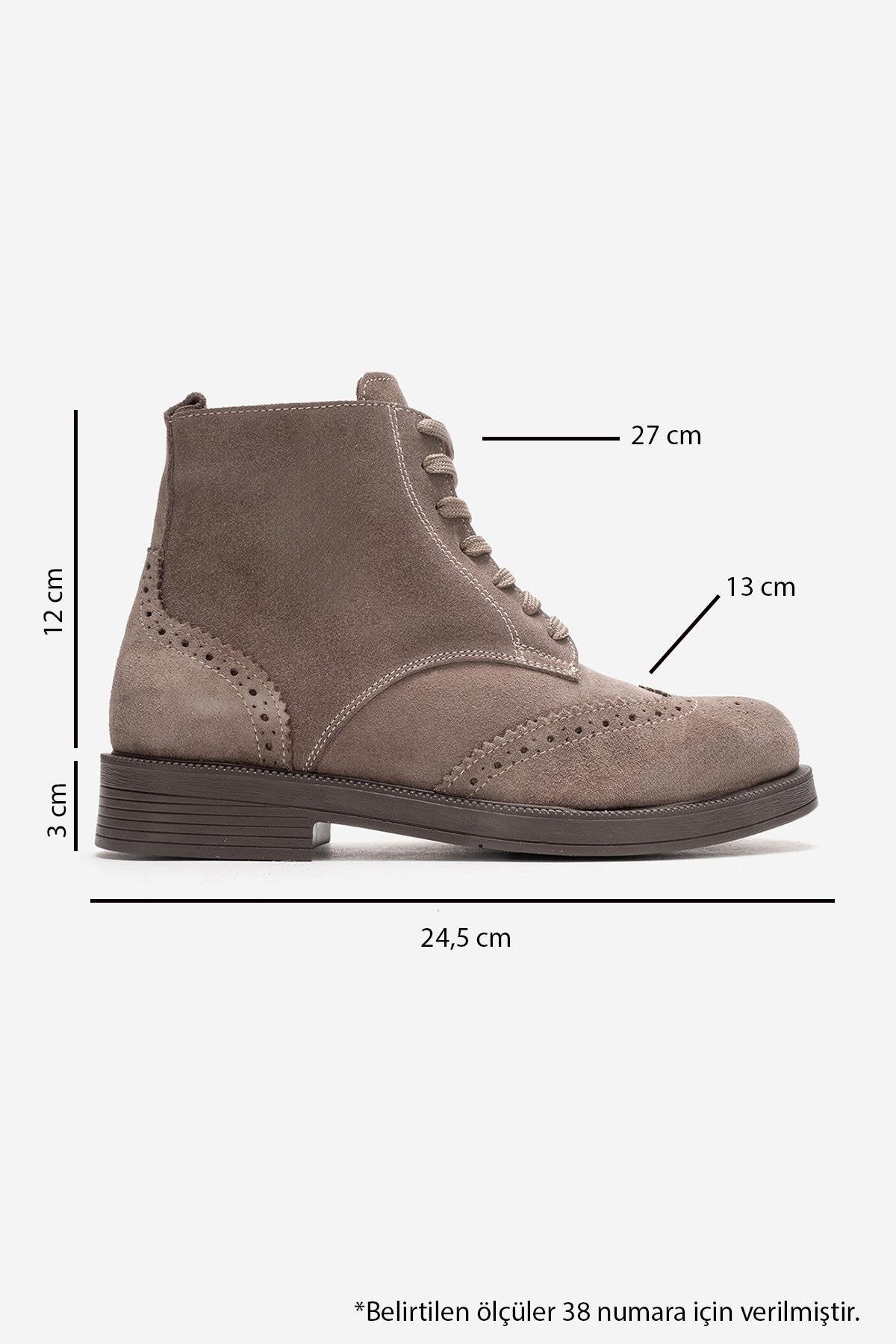 NELVY - Taupe Genuine Leather Boot (Women)
