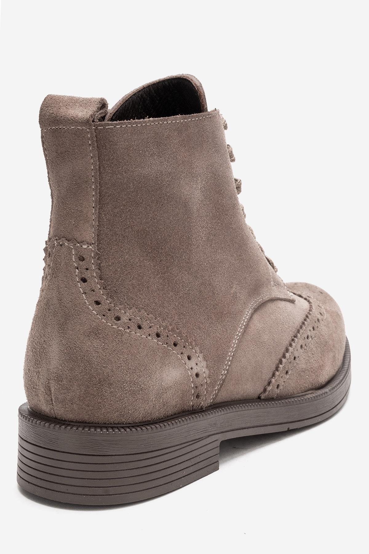 NELVY - Taupe Genuine Leather Boot (Women)