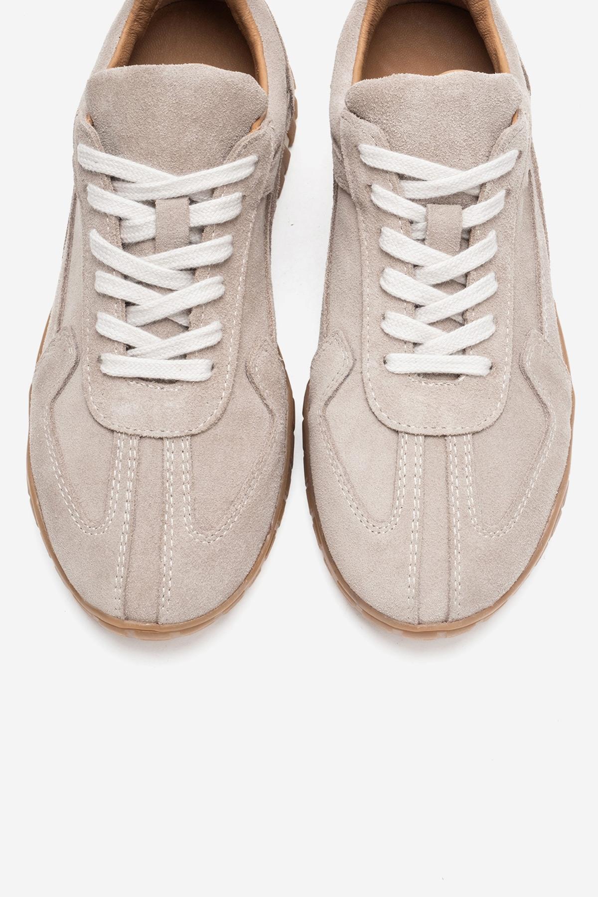 LARS - Beige Suede Genuine Leather Sneaker (Women)