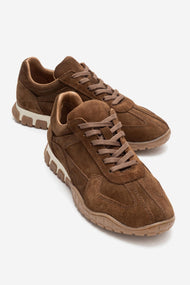 LARS - Cognac Suede Genuine Leather Sneaker (Women)