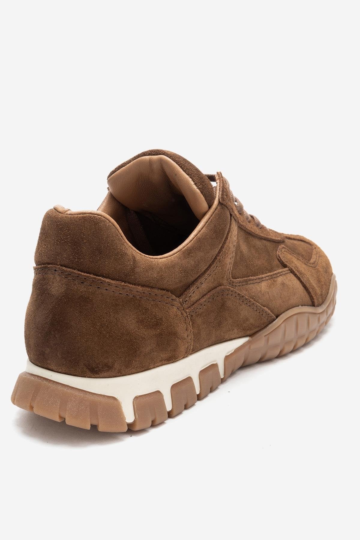 LARS - Cognac Suede Genuine Leather Sneaker (Women)
