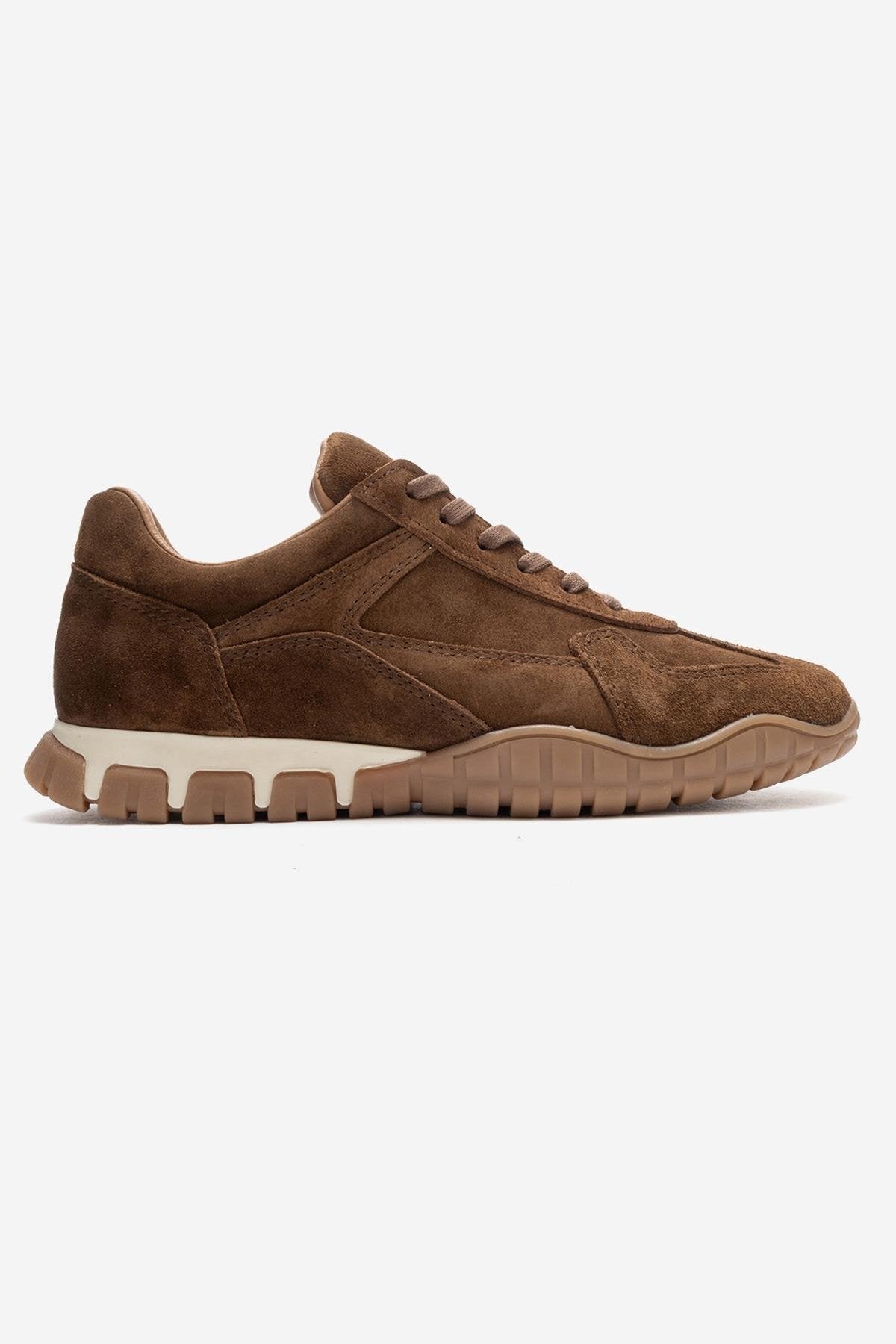 LARS - Cognac Suede Genuine Leather Sneaker (Women)