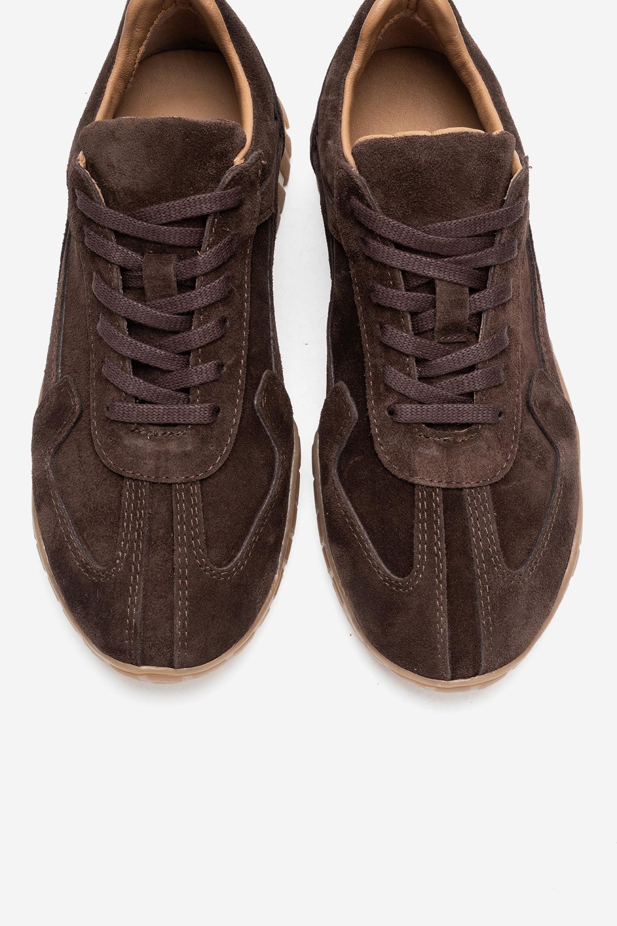 LARS - Brown Suede Genuine Leather Sneaker (Women)