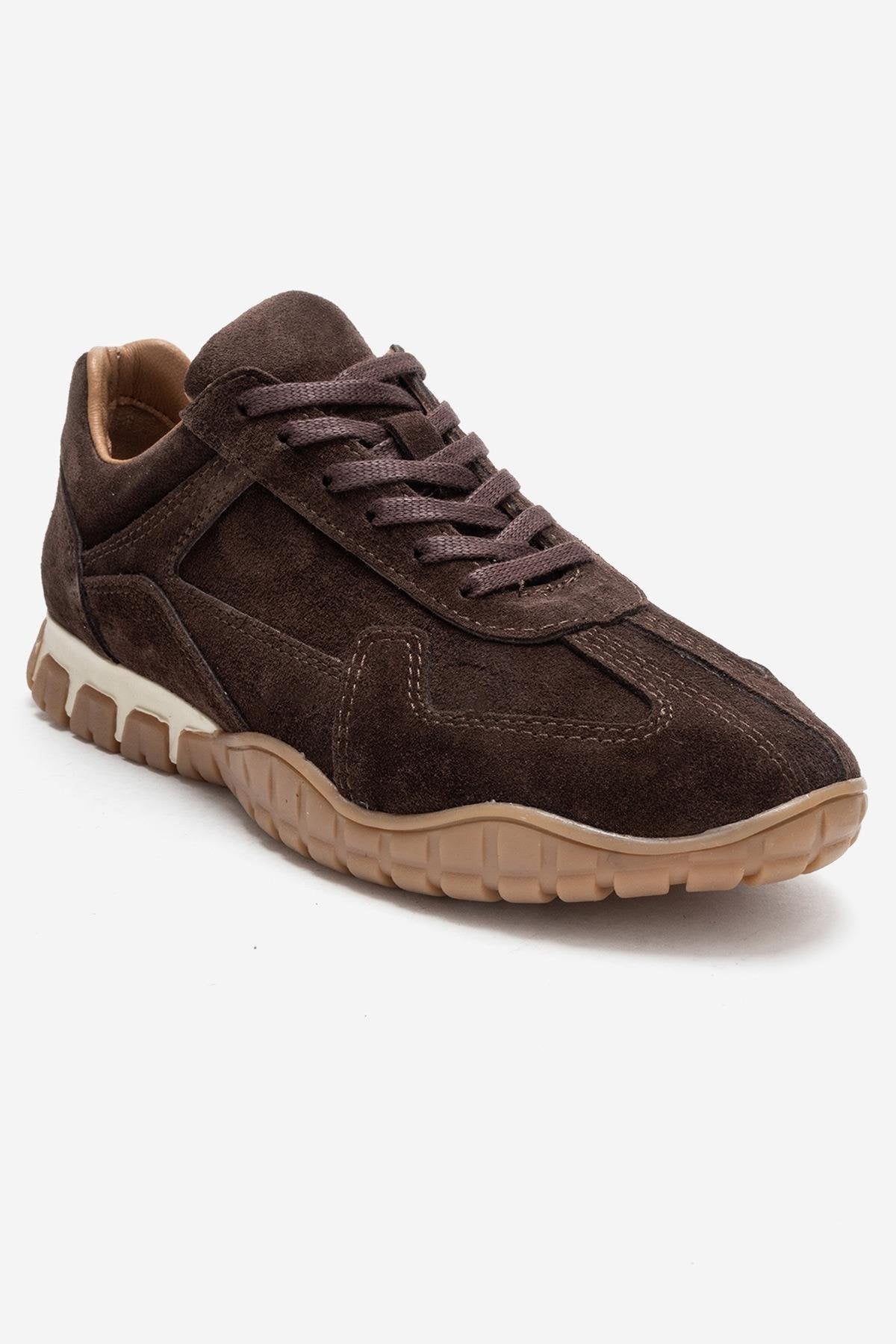 LARS - Brown Suede Genuine Leather Sneaker (Women)