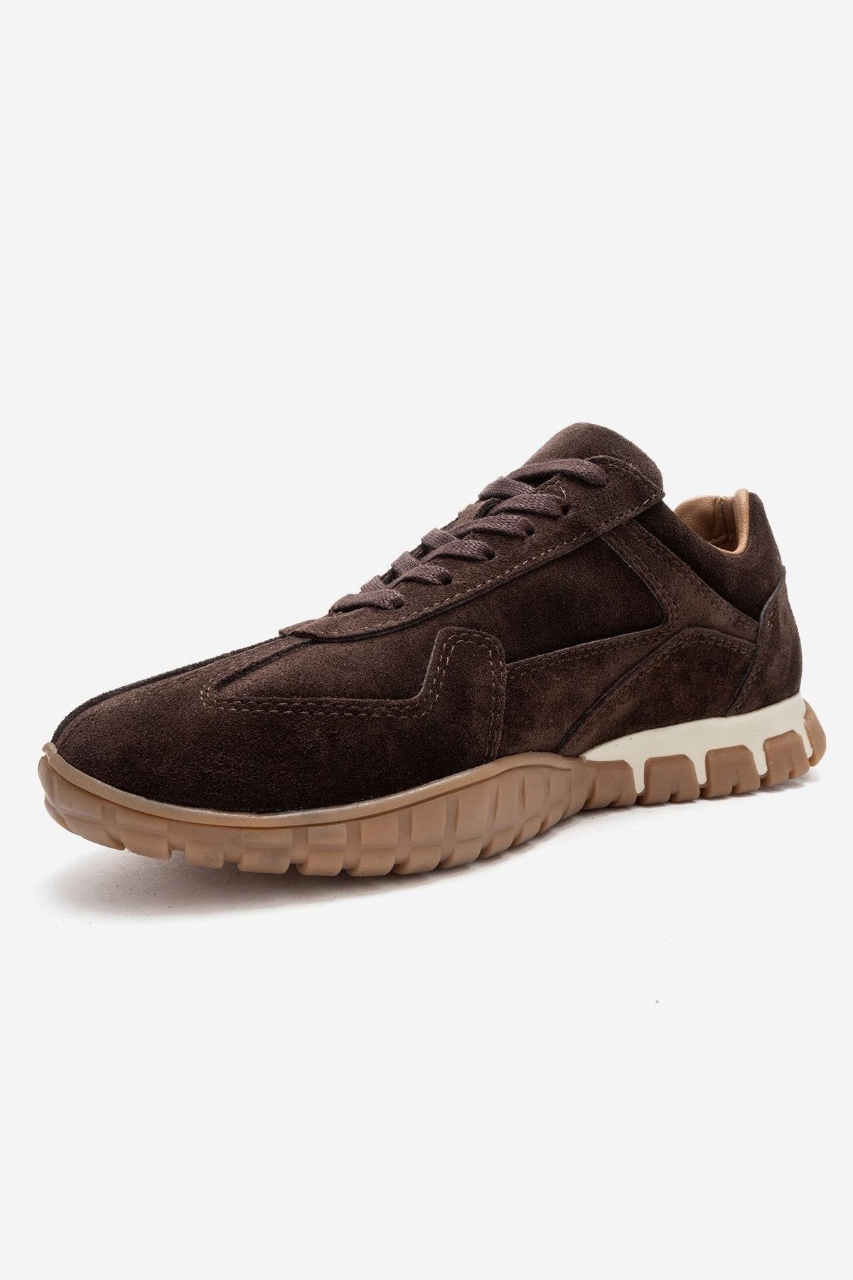LARS - Brown Suede Genuine Leather Sneaker (Women)