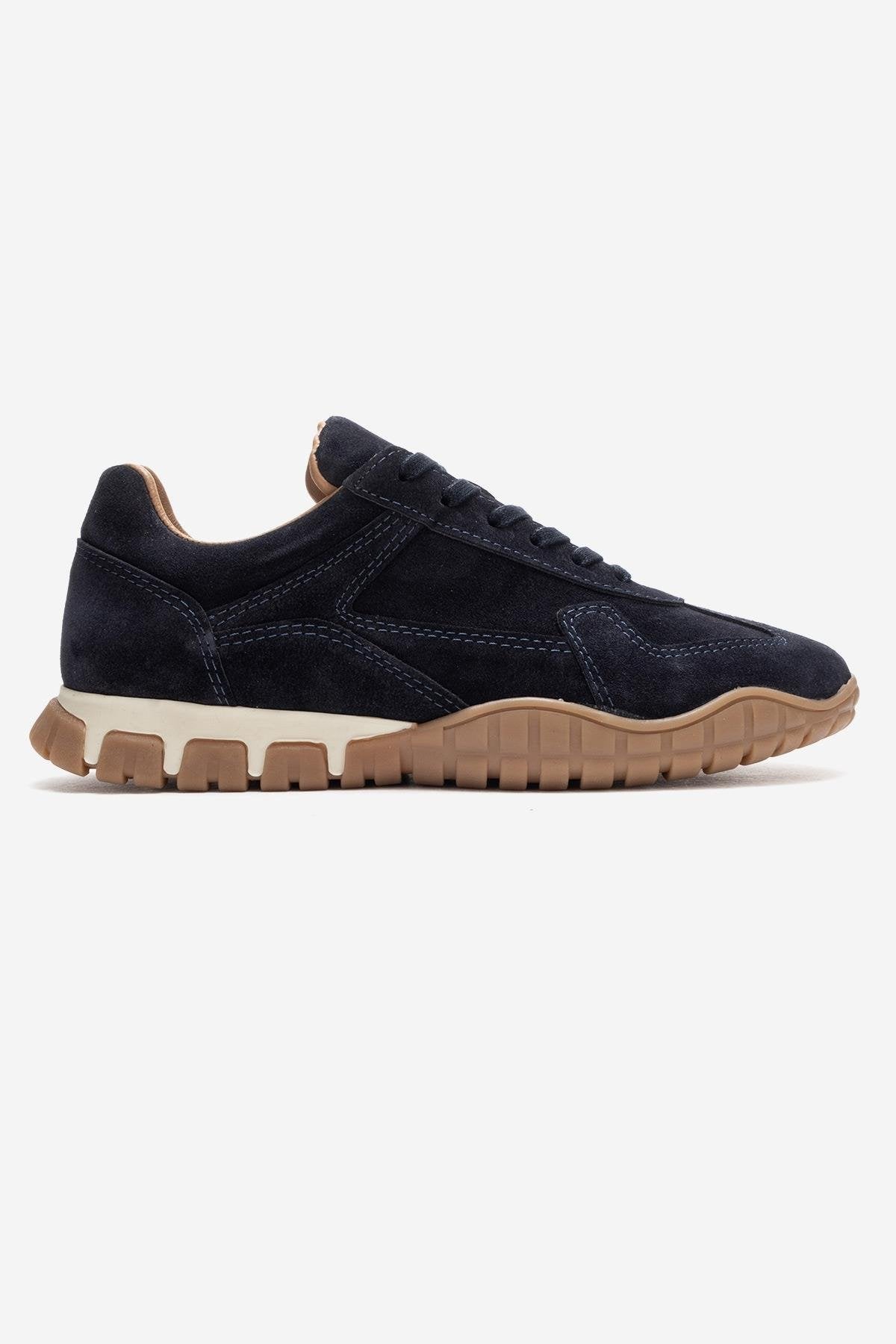 LARS - Navy Suede Genuine Leather Sneaker (Women)