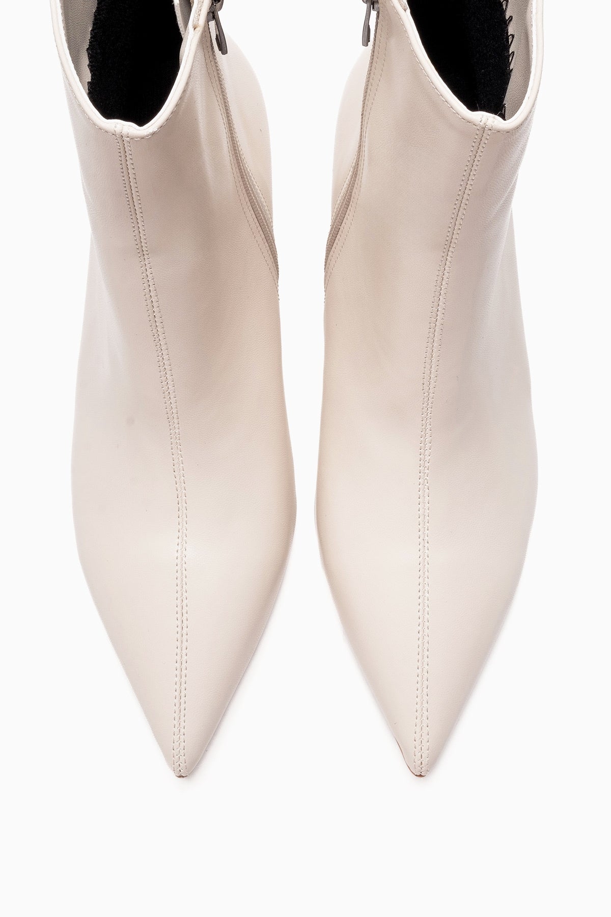 Noya - Beige Pointed Toe Slim Heel Boot (Women)