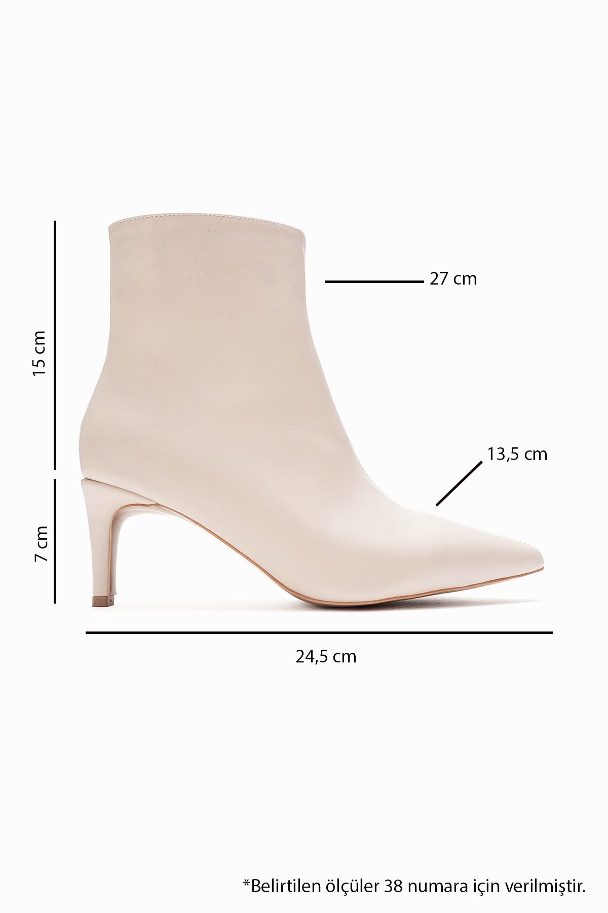 Noya - Beige Pointed Toe Slim Heel Boot (Women)